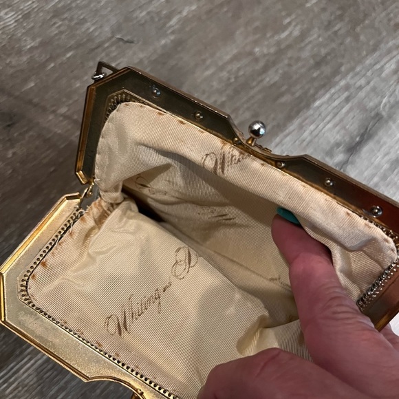 Vintage 1950-1960s WHITING & DAVIS White Metal Mesh Evening Shoulder Bag… - Picture 5 of 7